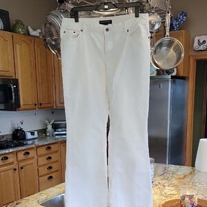 Banana Republic White Boot Jeans Size 10